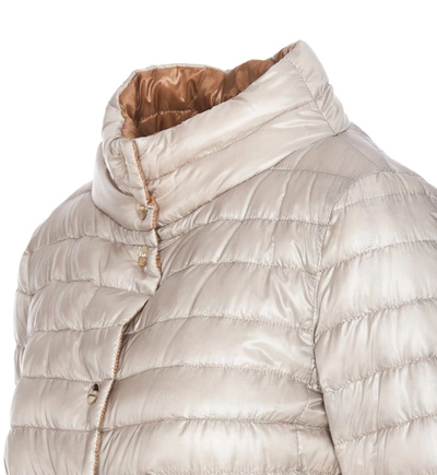 Herno Reversible Button-up Padded Down Jacket In Grigio