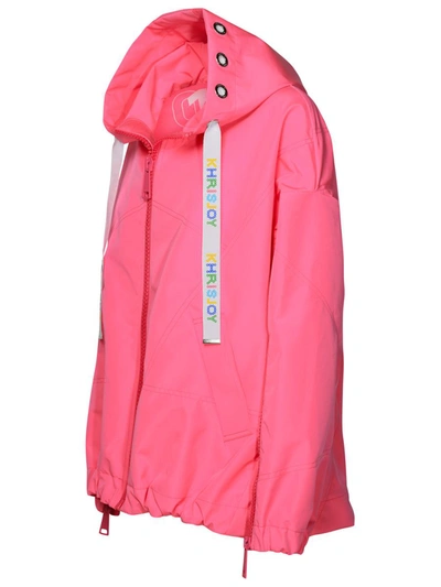 Shop Khrisjoy Fuchsia Polyester Jacket In Pink