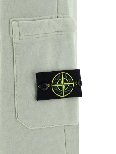 Shop Stone Island Pants In Pistacchio
