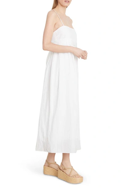 Shop Vince Sleeveless Paneled Maxi Dress In Optic White