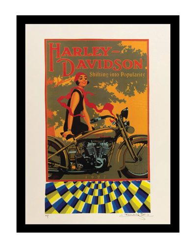 Fairchild Tv Dnu  Paris Venice Beach Collections Vintage Lady On A Harley Framed