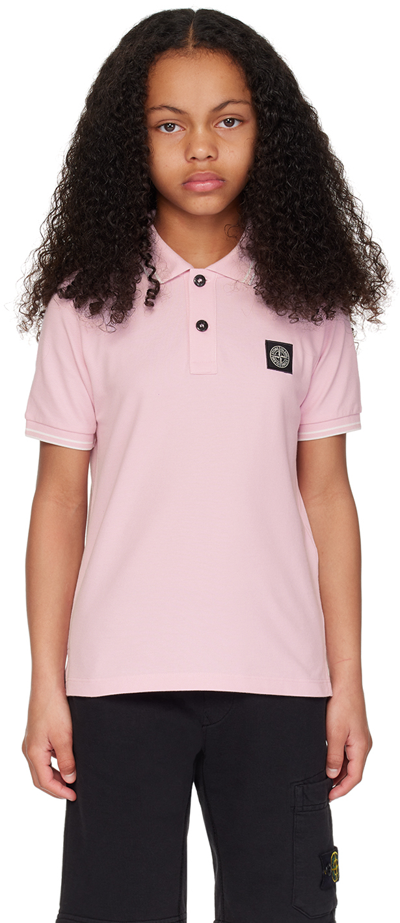 Shop Stone Island Junior Kids Pink 21348 Polo In V0080 - Pink
