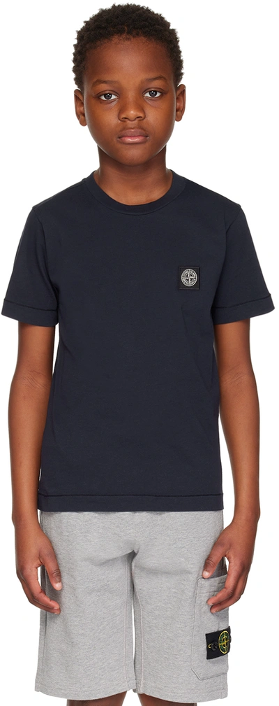 Shop Stone Island Junior Kids Navy 20147 T-shirt In V0020 - Navy Blue