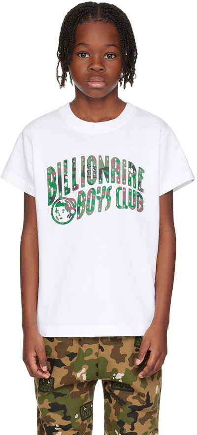Shop Billionaire Boys Club Kids White Camo Arch T-shirt