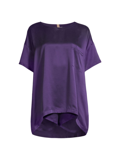 Shop Lunya Women's Washable Silk Tee 2-piece Pajama Set In Flying Fig