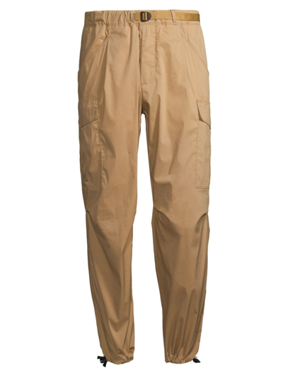 Shop White Sand Men's Stretch Poplin Cargo Pants In Tan