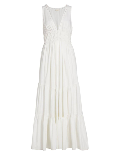 Shop Ramy Brook Women's Azalea Cotton Tiered Maxi Dress In White