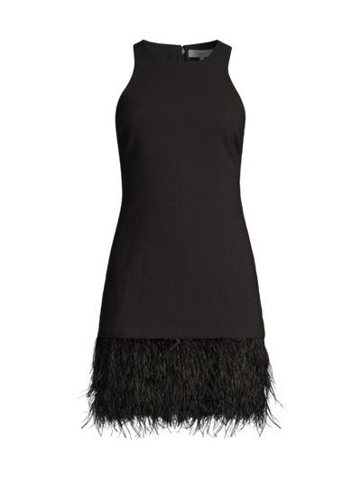 Shop Likely Women's Cami Feather-hem Minidress In Black
