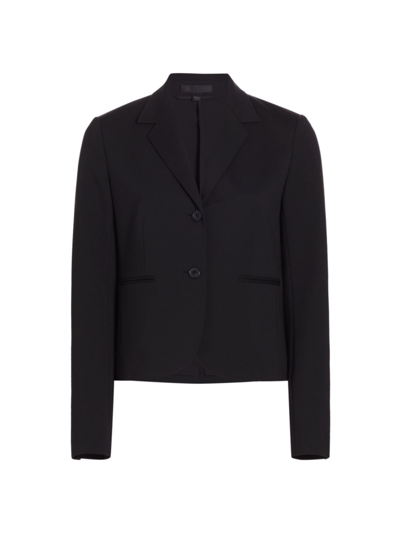 Shop Atm Anthony Thomas Melillo Women's Ponte Schoolboy Blazer In Black