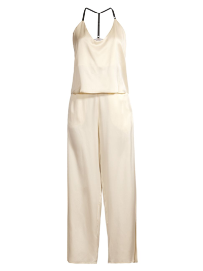 Shop Lunya Women's Washable Silk Cami & Pants Set In Swan White