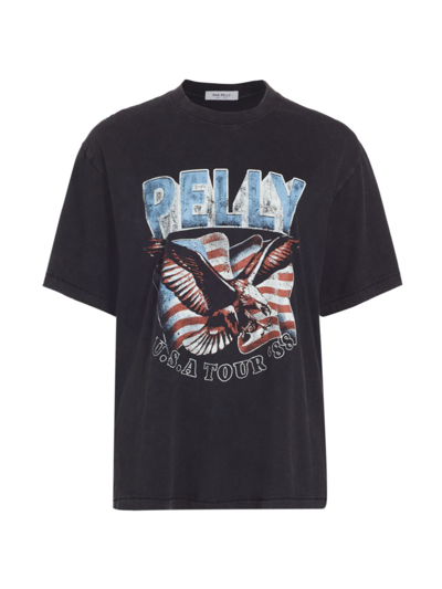 Shop Ena Pelly Women's On The Water Pelly Tour Cotton T-shirt In Vintage Black