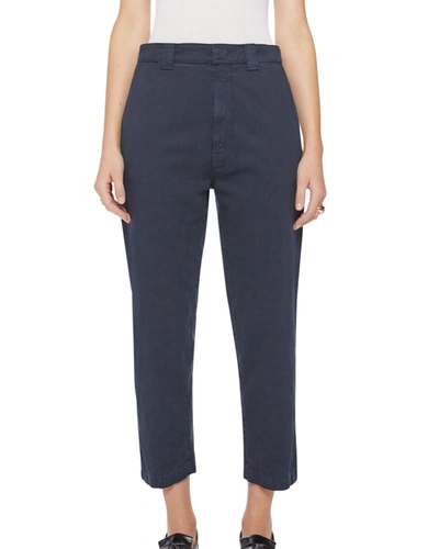 Shop Mother The Punk 76 Ankle Pant In Deep Navy In Blue
