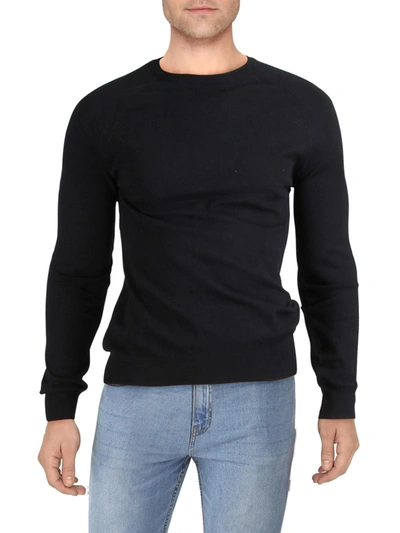 Shop French Connection Mens Heathered Crewneck Pullover Sweater In Black