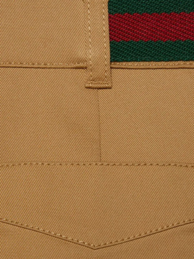 Shop Gucci Beige Cotton Shorts