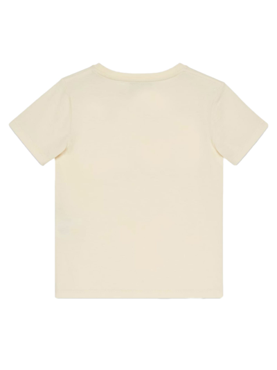 Shop Gucci Childrens Cotton Apple Print T-shirt In Bianco