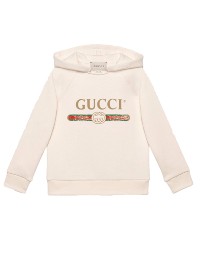 Shop Gucci Childrens Sweatshirt With  Logo In Bianco