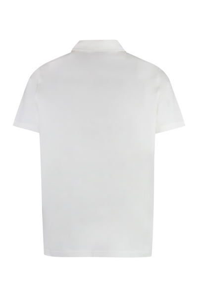 Shop Apc Austin Cotton-piqué Polo Shirt In White