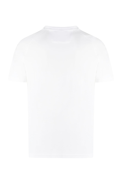 Shop Hugo Boss Cotton Blend T-shirt In White