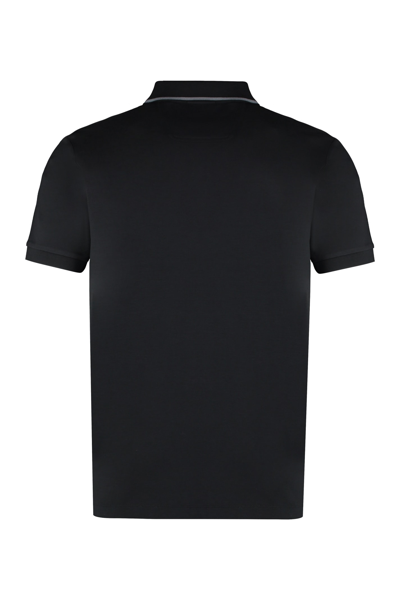 Shop Hugo Boss Cotton Polo Shirt In Black