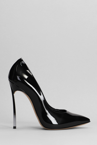 Shop Casadei Blade Pumps In Black Patent Leather