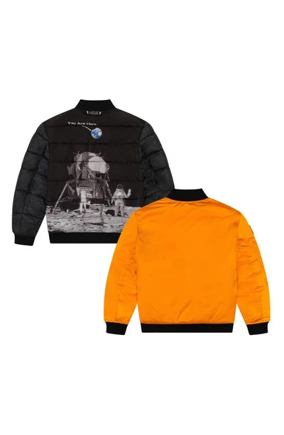 Shop Andy & Evan Kid' Reversible Bomber Jacket In Orion Orange