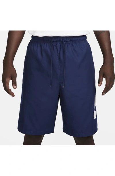 Shop Nike Club Woven Shorts In Midnight Navy/ White