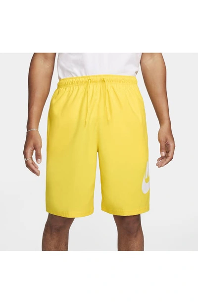 Shop Nike Club Woven Shorts In Lightning/ White