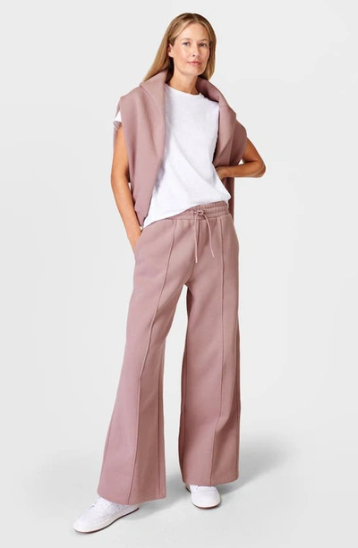Shop Sweaty Betty The Elevated Drawstring Track Pants In Dusk Pink