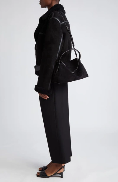 Totême T-lock Leather Shoulder Bag In Espresso