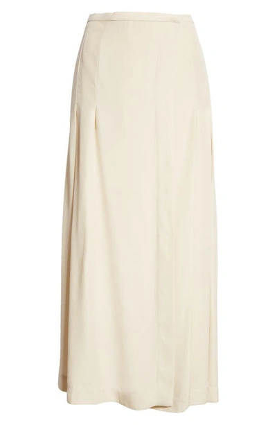 Shop Totême Toteme Pleated Wrap Skirt In Snow