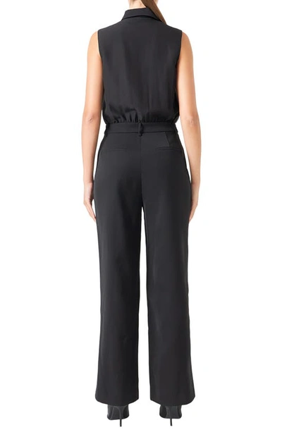 Endless Rose Ruffle Sleeveless Jumpsuit In Black