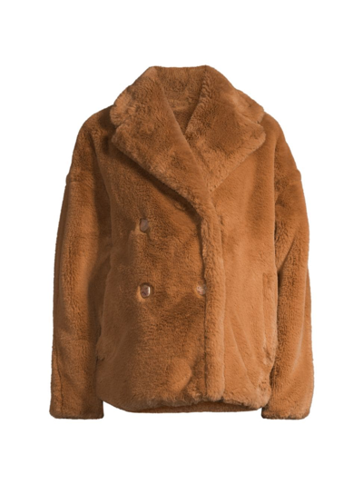 Shop Emilia George Women's Maia Faux-fur Coat In Brown