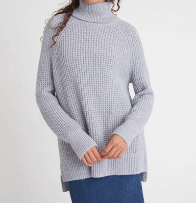 Shop 525 America Stella Shaker Iceberg Turtleneck Tunic In Iceberg Blue In Purple