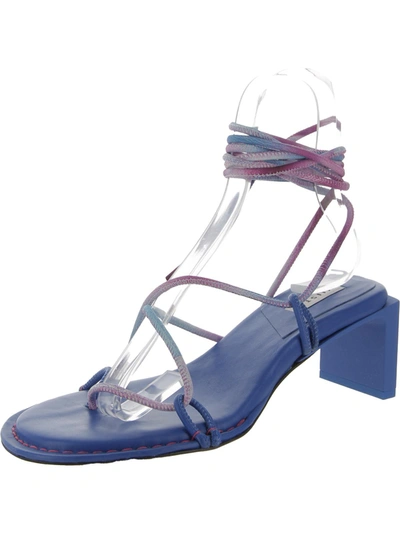 Shop Miista Womens Strappy Open Toe Heels In Blue