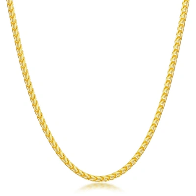Shop Simona Diamond Cut Franco Chain 2.5mm Sterling Silver Or Gold Plated Over Sterling Silver 22" Necklace