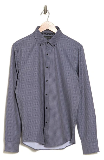 Shop Denim And Flower Micro Dot Dressy Tech Shirt In Light Grey