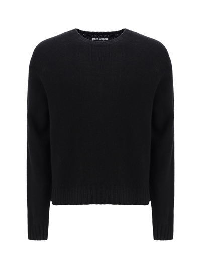 Shop Palm Angels Sweater In Black/white