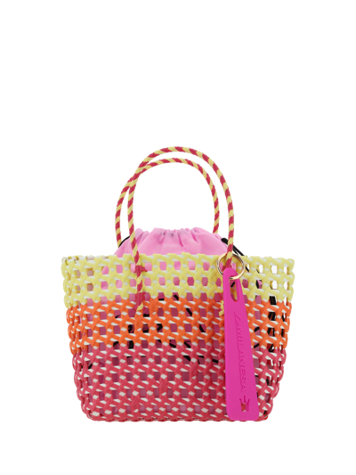 Shop La Milanesa Negroni Handbag In Fuxia/arancio/giallo