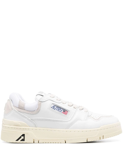 Shop Autry Sneakers Clc In Pelle In White