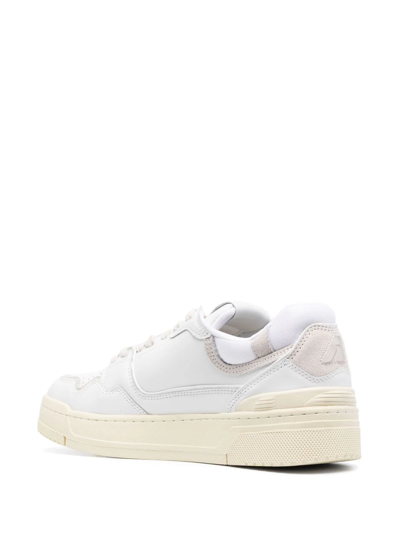Shop Autry Sneakers Clc In Pelle In White