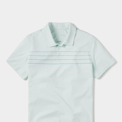 Shop The Normal Brand Fore Stripe Performance Polo In Green
