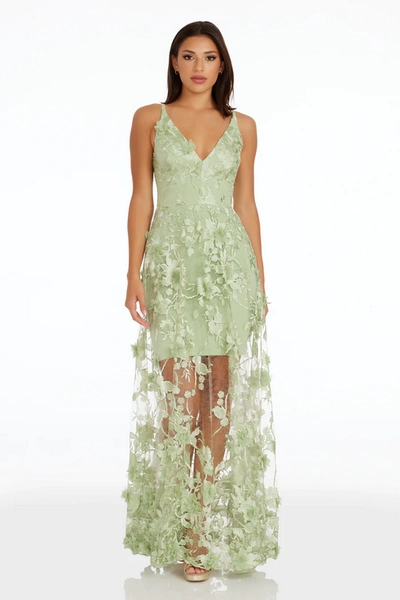 Shop Dress The Population Sidney Gown In Green