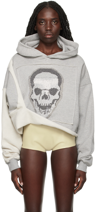 Shop Ottolinger Gray Otto Hoodie In Heather Grey