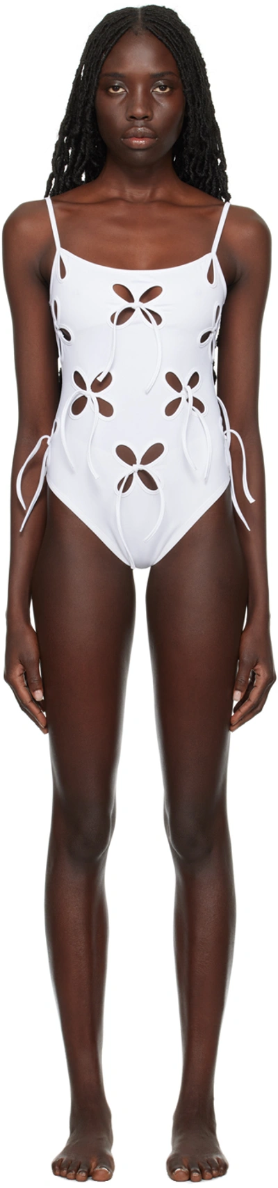 Shop J.kim Ssense Exclusive White Chilla Petal Swimsuit