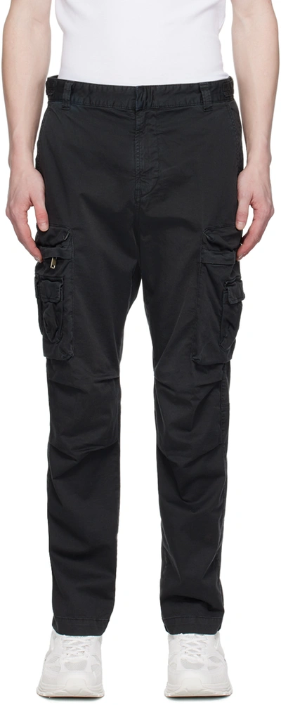 Shop Diesel Black P-argym-new-a Cargo Pants In 9xx
