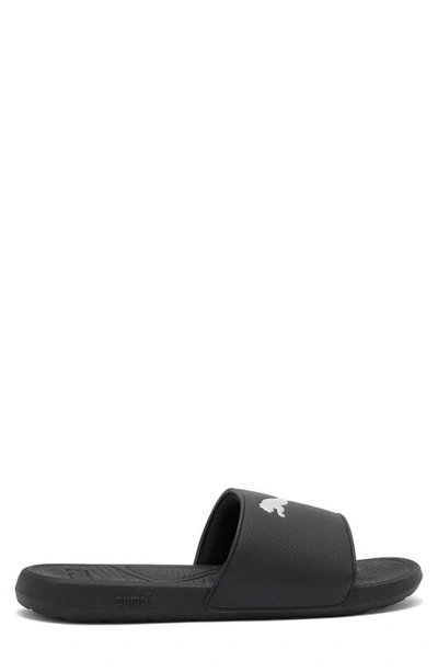 Puma Cool Cat Sport Slide Sandal In  Black- Silver