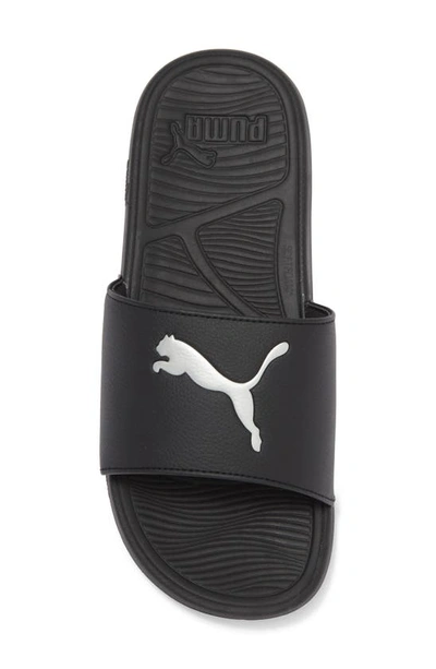 Puma Cool Cat Sport Slide Sandal In  Black- Silver