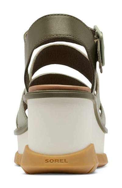Shop Sorel Joanie Iii Ankle Strap Wedge Platform Sandal In Safari/ Gum 16