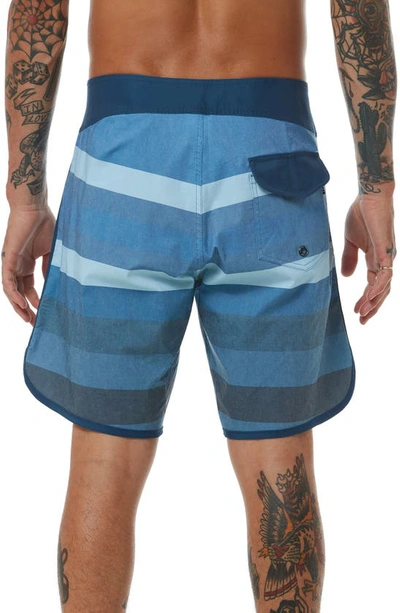 Shop Ezekiel Shark 18 Boardie Shorts In Blue