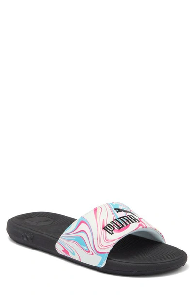 Shop Puma Cool Cat 2.0 Whipped Dream Slide Sandal In Nitro Blue-blue-pink-ravish